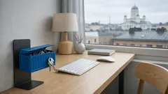 Minikontti työpöydällä: nerokas säilytysniksi pientavaroille